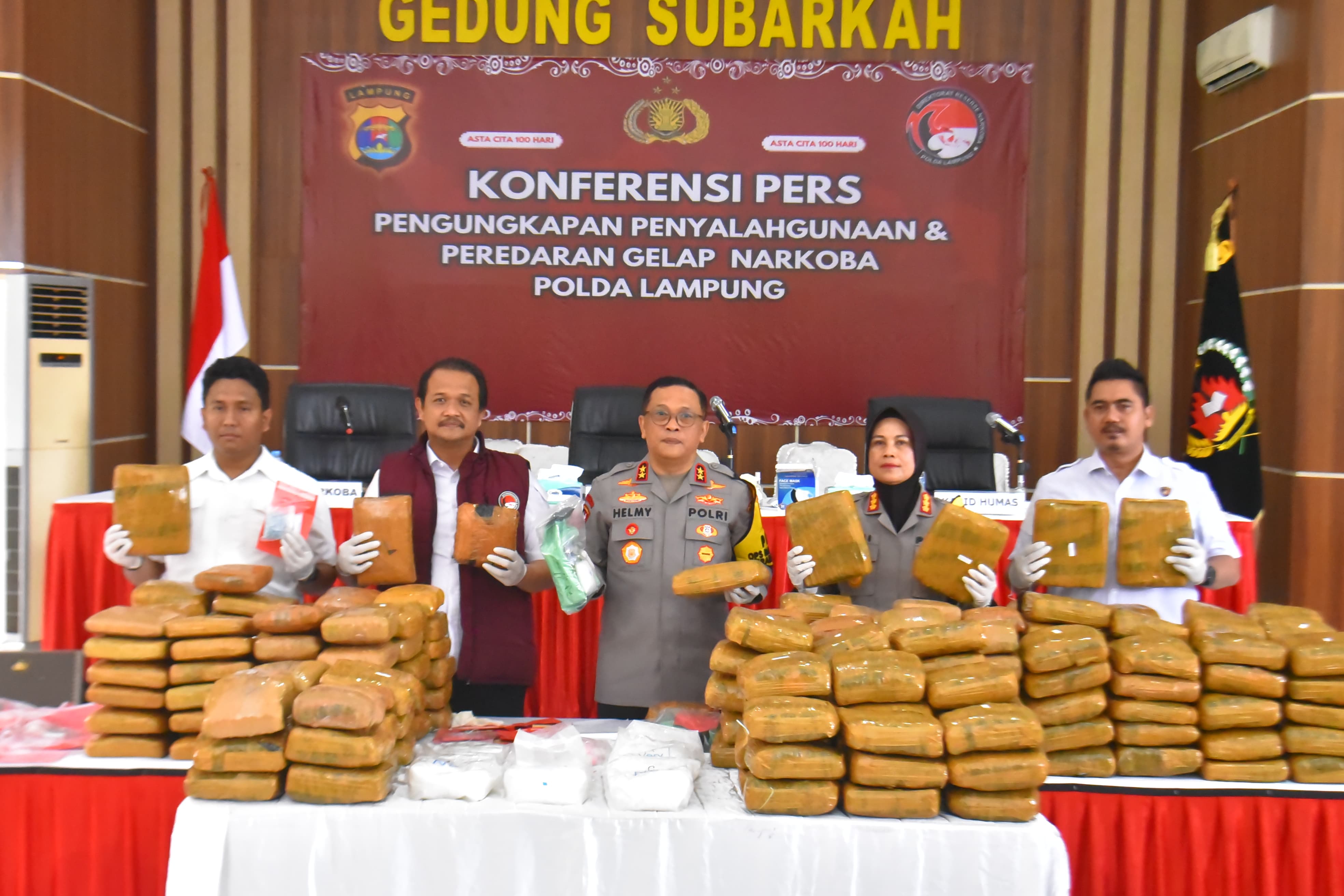 Sebulan, Polda Lampung Ungkap Peredaran NarkotikaSenilai 14,7 Miliar